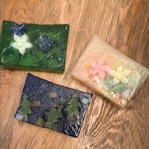 Handcrafted Decorative Soap Set, scents listed in the back of each